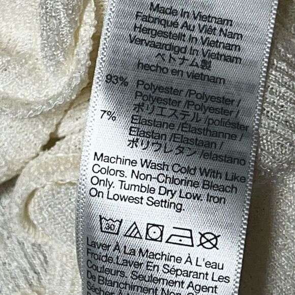 NWT Madewell Twist front Blouse Top Cream Sz L - Picture 5 of 8